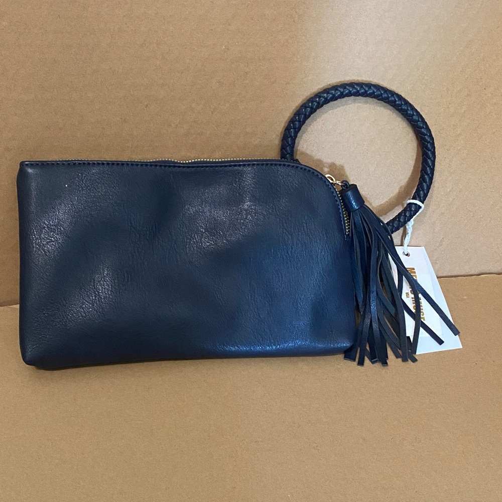 Elegant Blue Navy METRO MUSE Clutch NWT Vegan